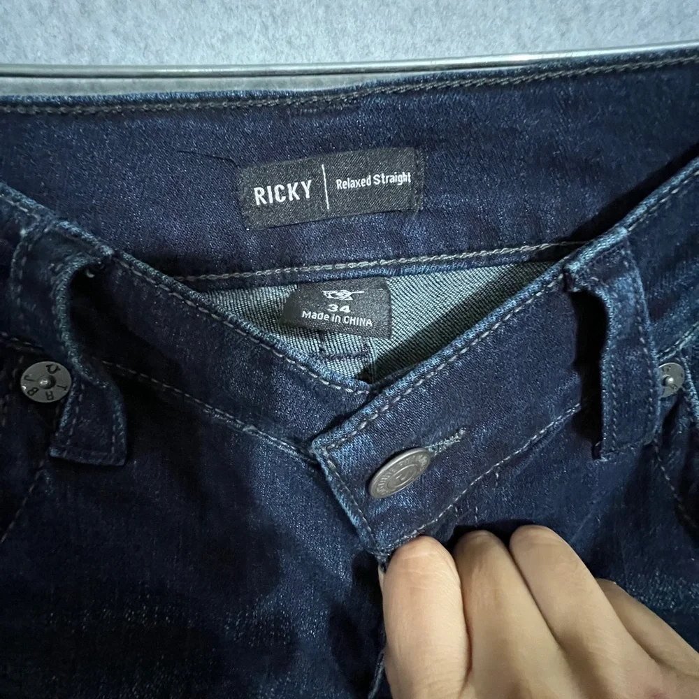 Men's Dark Wash Slim Fit Jeans - True Religion Ricky
